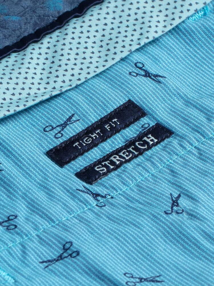 Bermuda en coton turquoise
