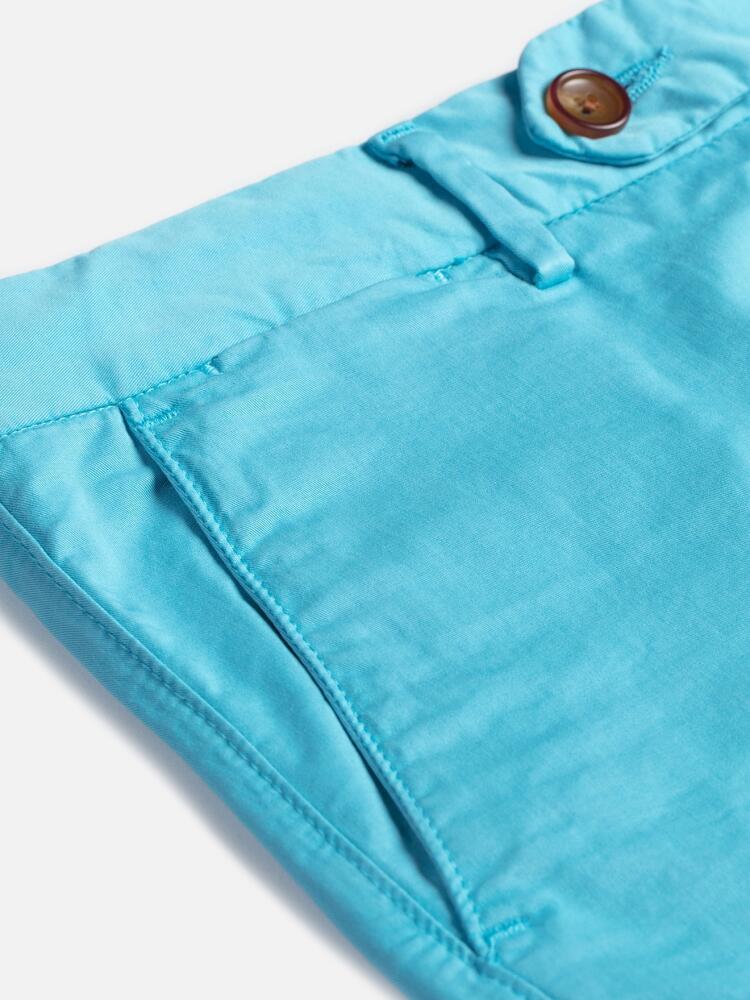Bermuda en coton turquoise