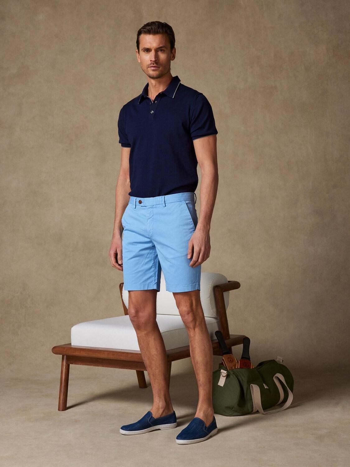 Bermuda en coton ciel