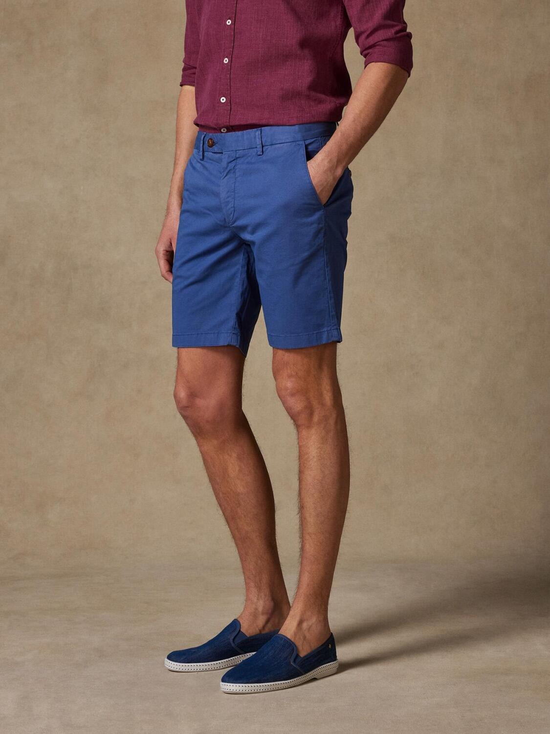 Bermuda in cotone cobalto