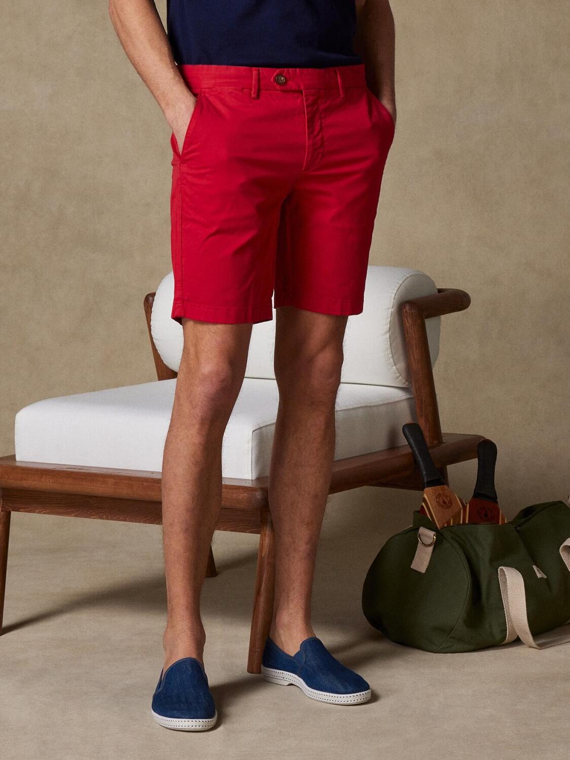 Bermuda in cotone rosso