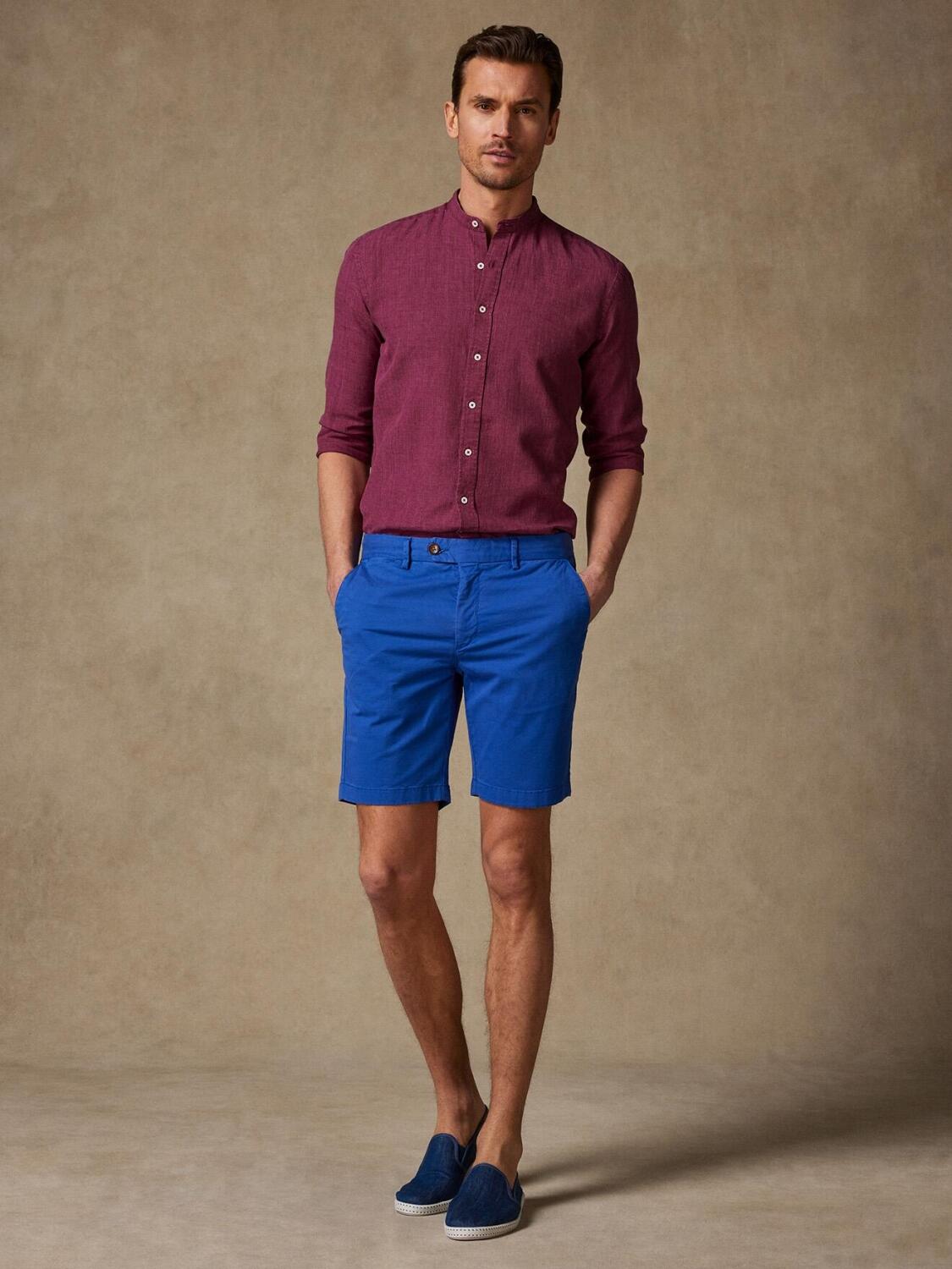 Bermuda en coton indigo