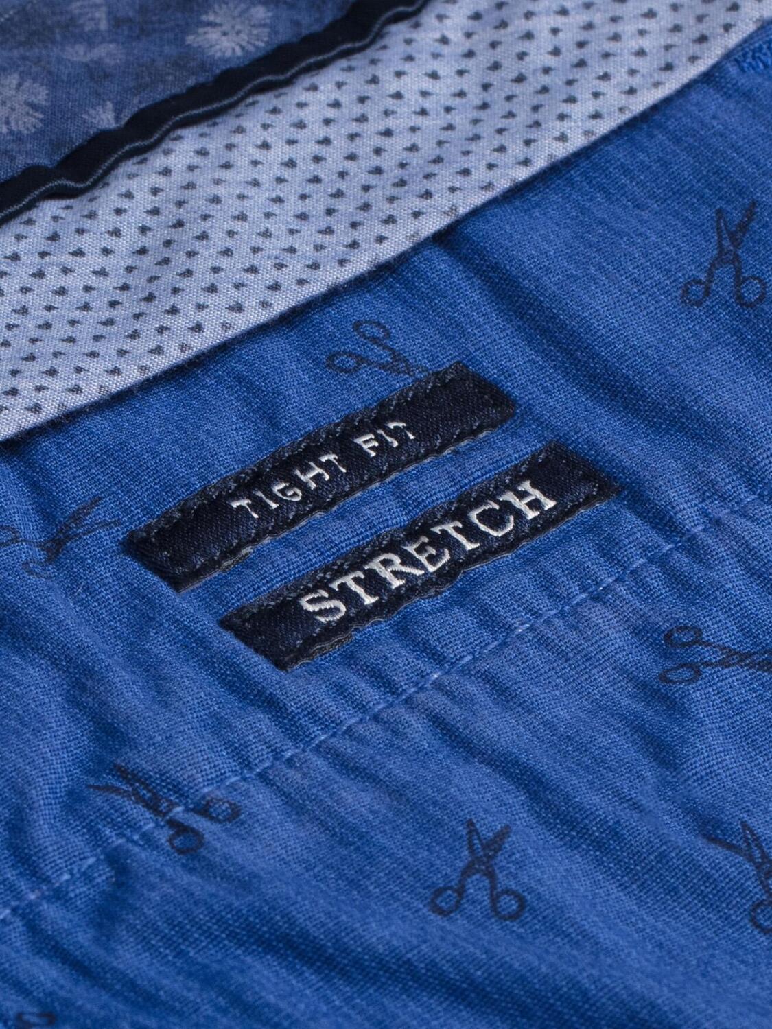 Bermuda en coton indigo