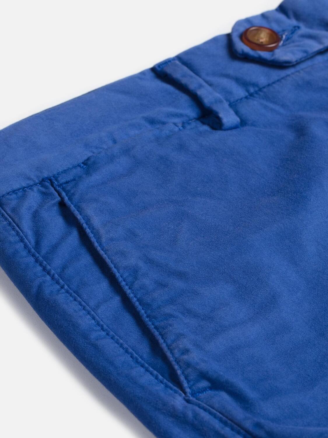 Bermuda en coton indigo