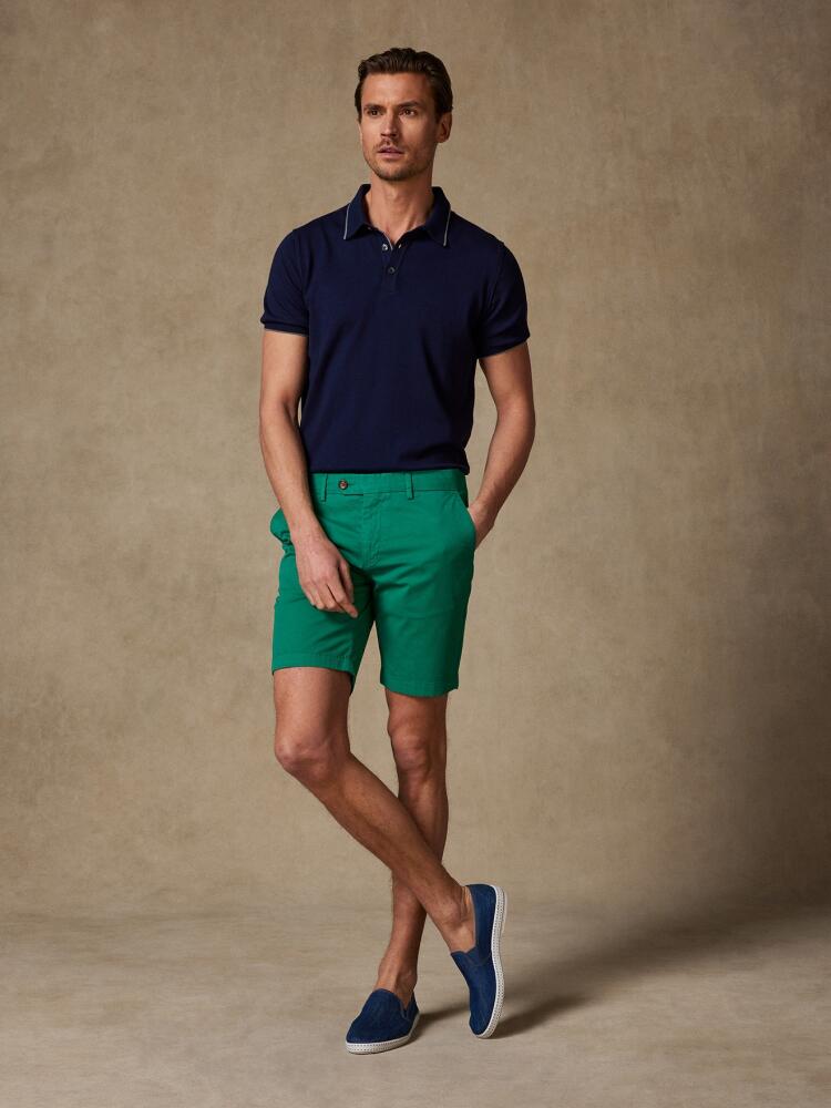 Bermuda en coton emeraude