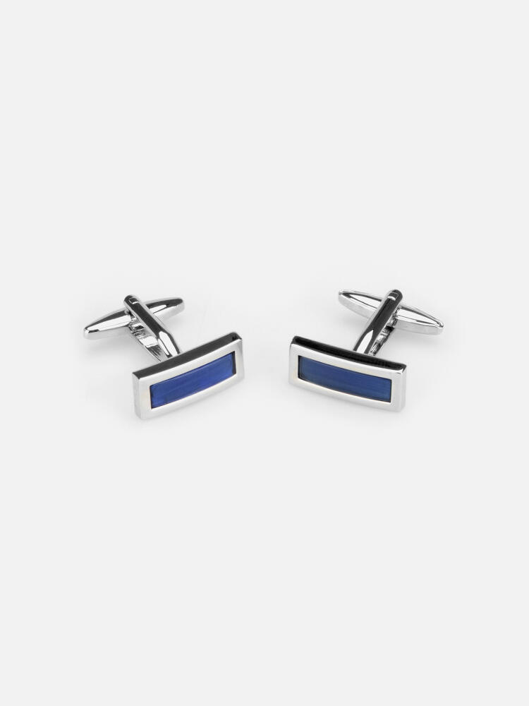 Navy Rectangle Cufflinks