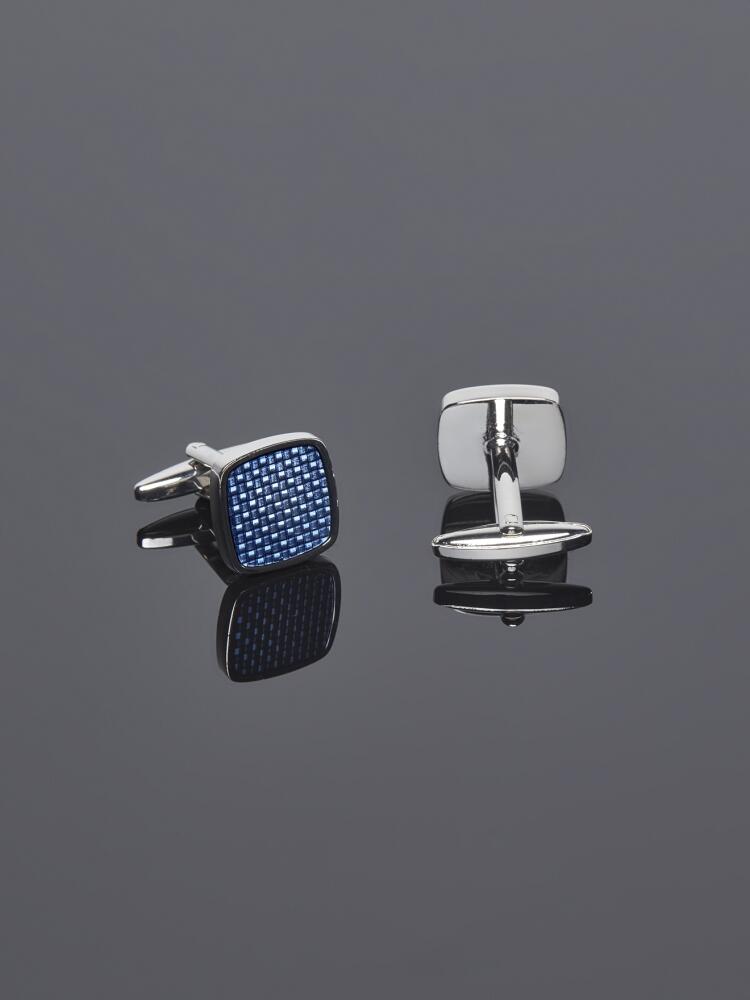 Gemelli da polso blu carbonio