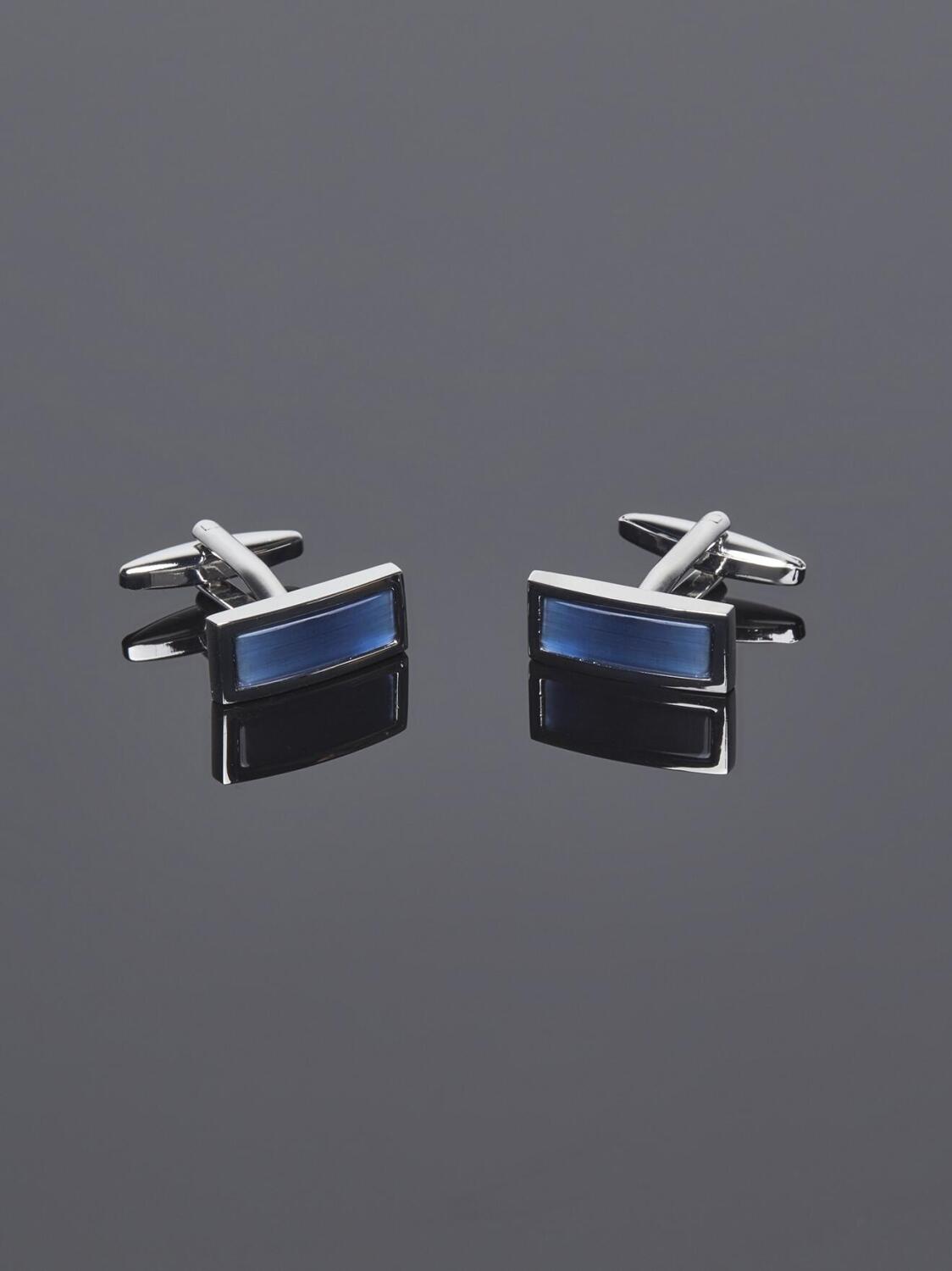 Navy rectangle Cufflinks