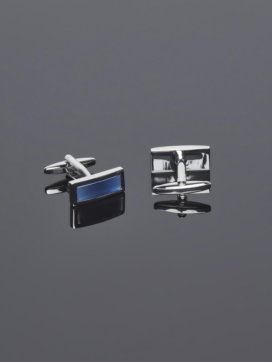 Navy rectangle Cufflinks