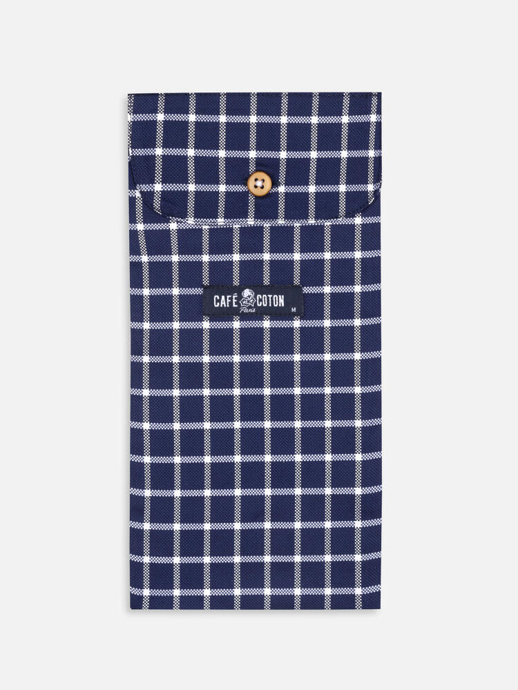 Byron navy plaid boxer shorts