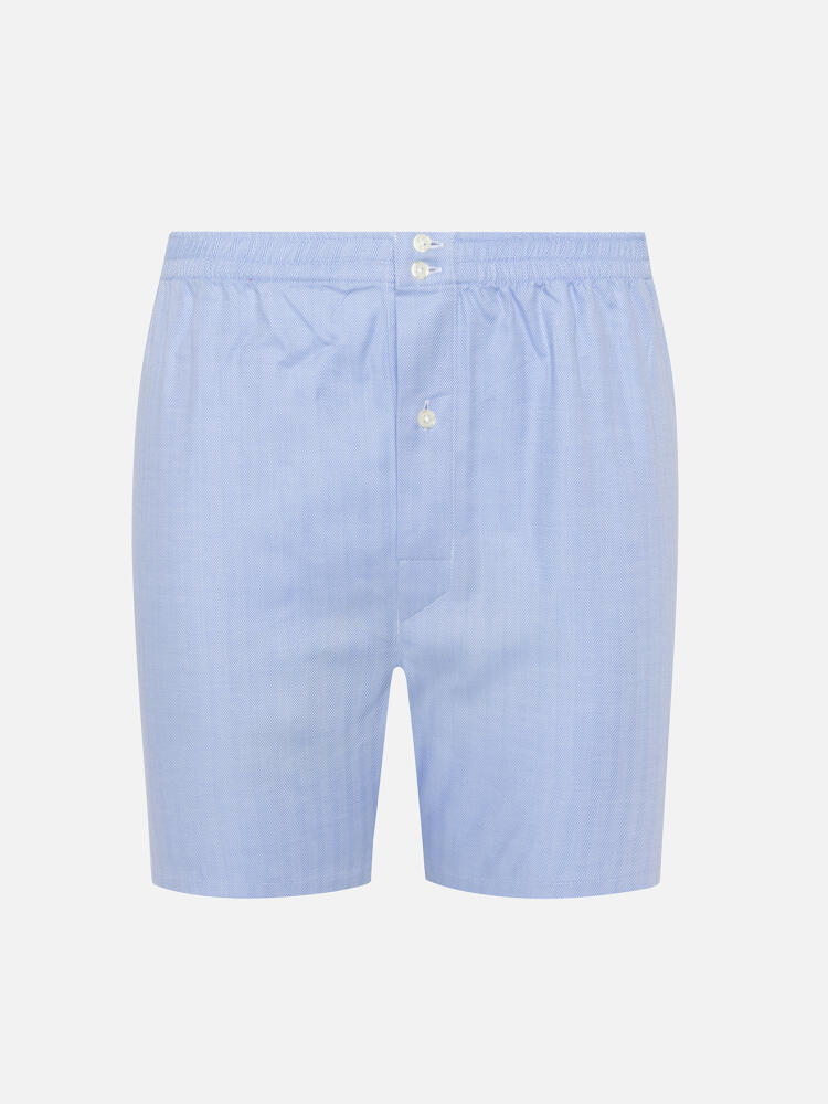 Light blue herringbone boxer shorts