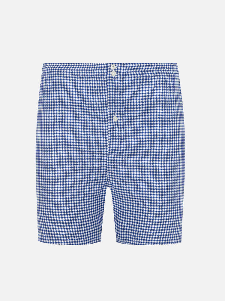 Elliott navy check boxer shorts