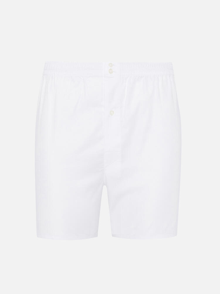 Witte oxford boxershort