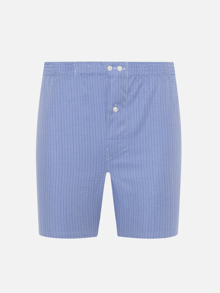 Perry Blue Herringbone Boxer