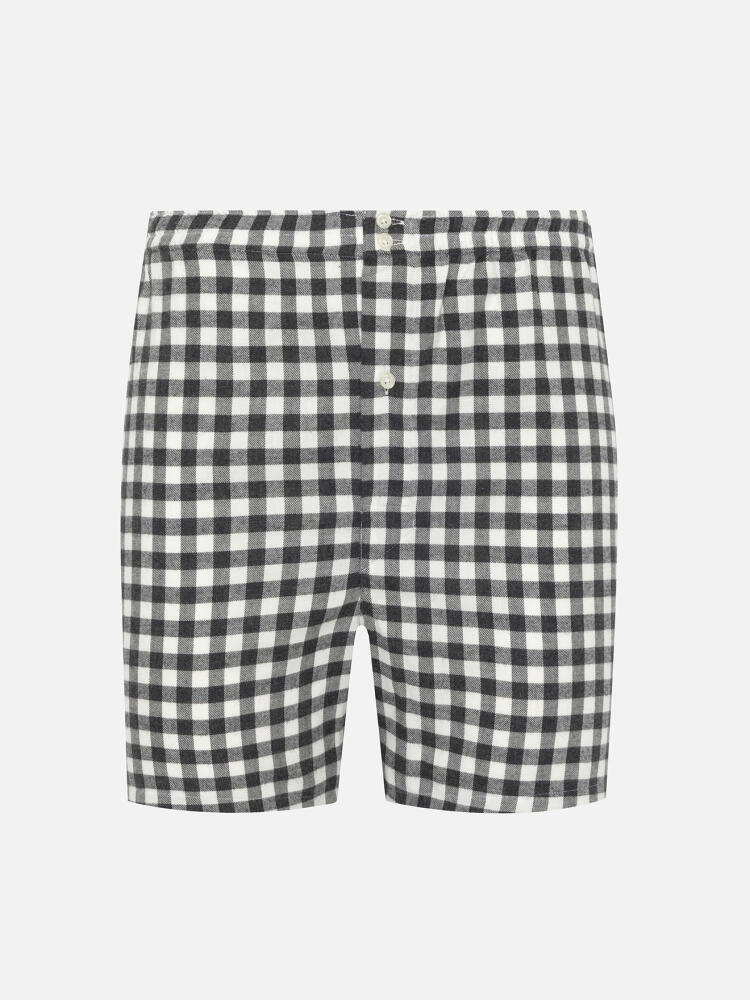 Boxershorts aus Flanell mit Holzkohlekaro