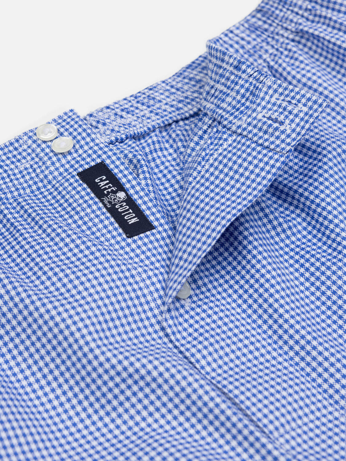 Caleçon en vichy bleu