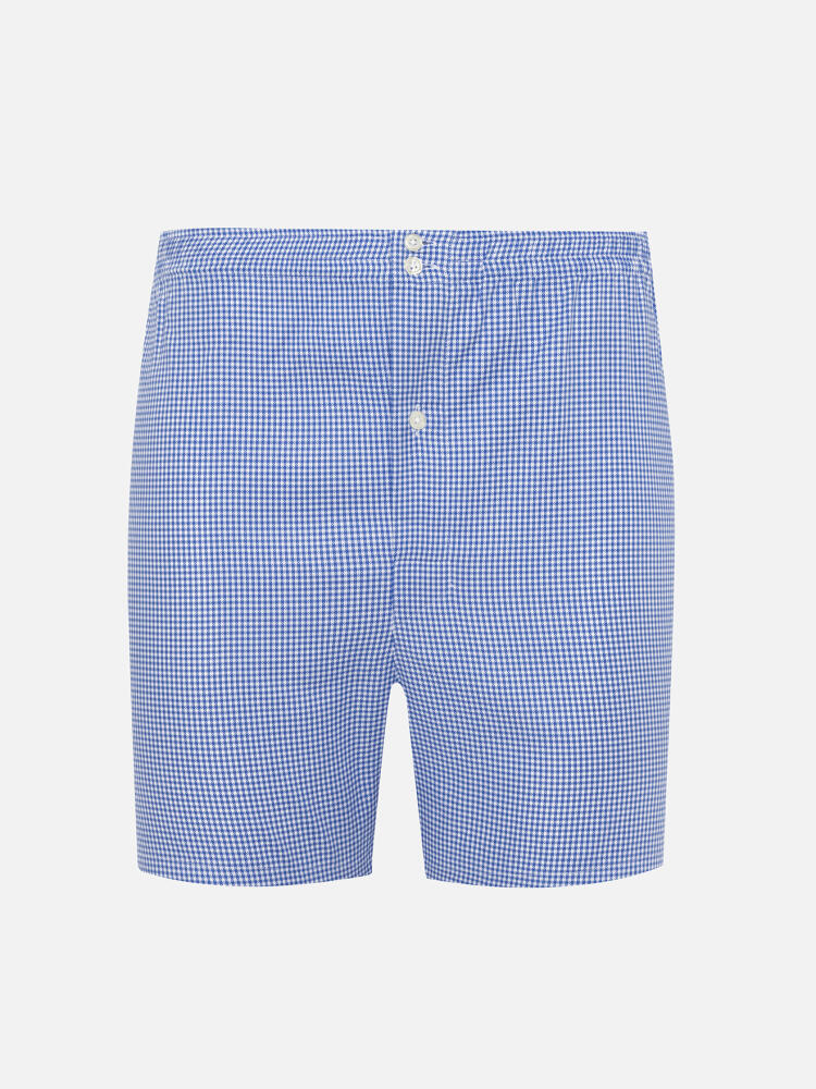 Blue gingham boxer shorts