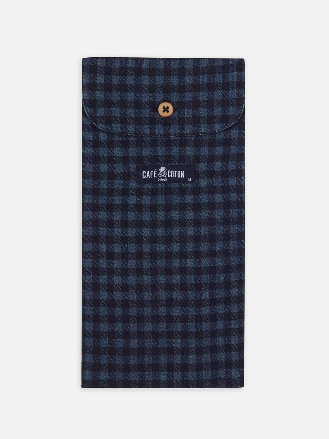Cale&ccedil;on Allen en denim &agrave; vichy imprim&eacute;s