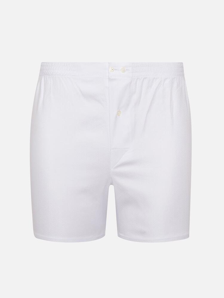 Come white herringbone boxer shorts