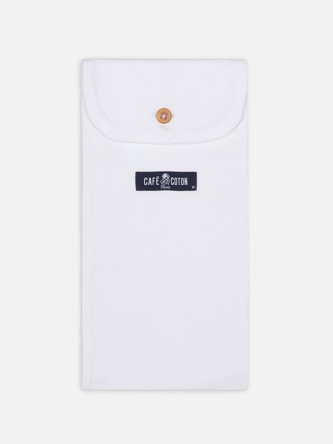 Cale&ccedil;on Come en chevron blanc