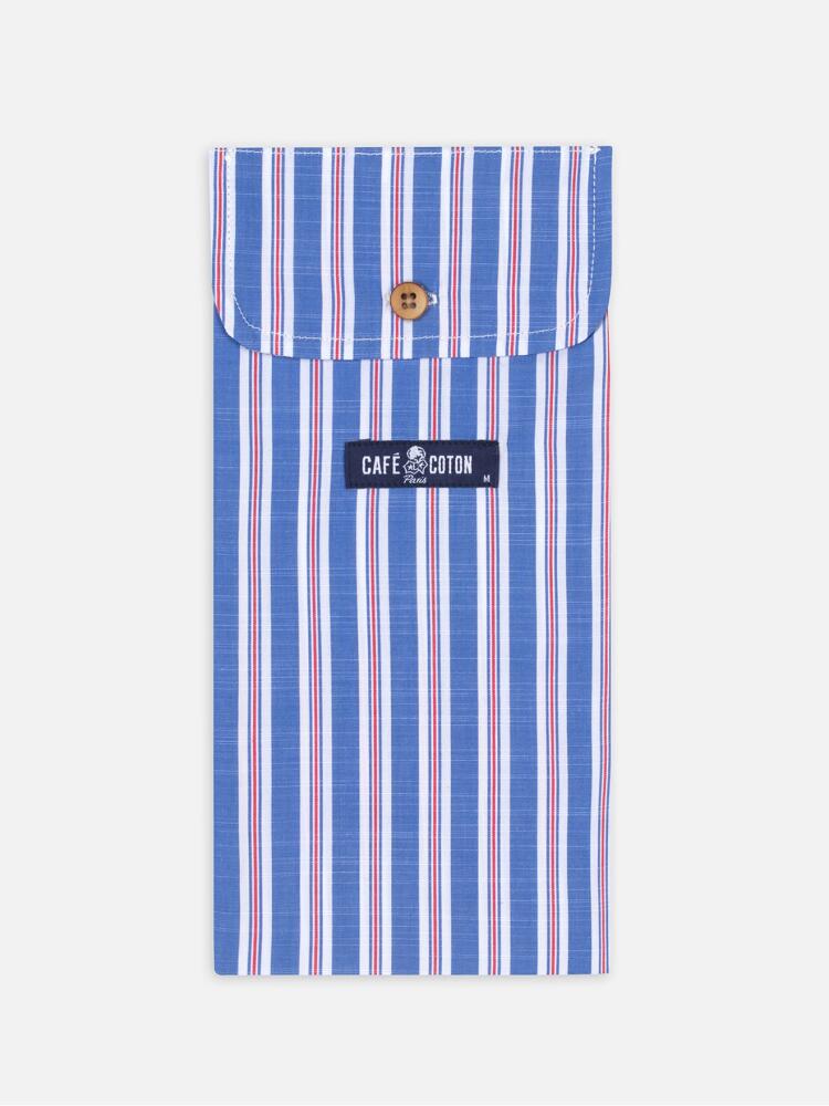 Red and blue stripes popelin boxer short