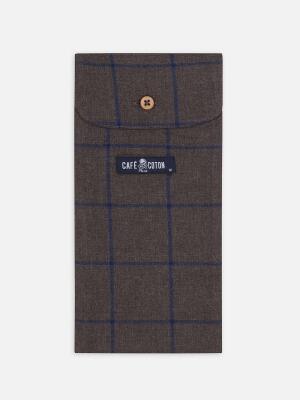 Eddy flannel boxer shorts with grey checks