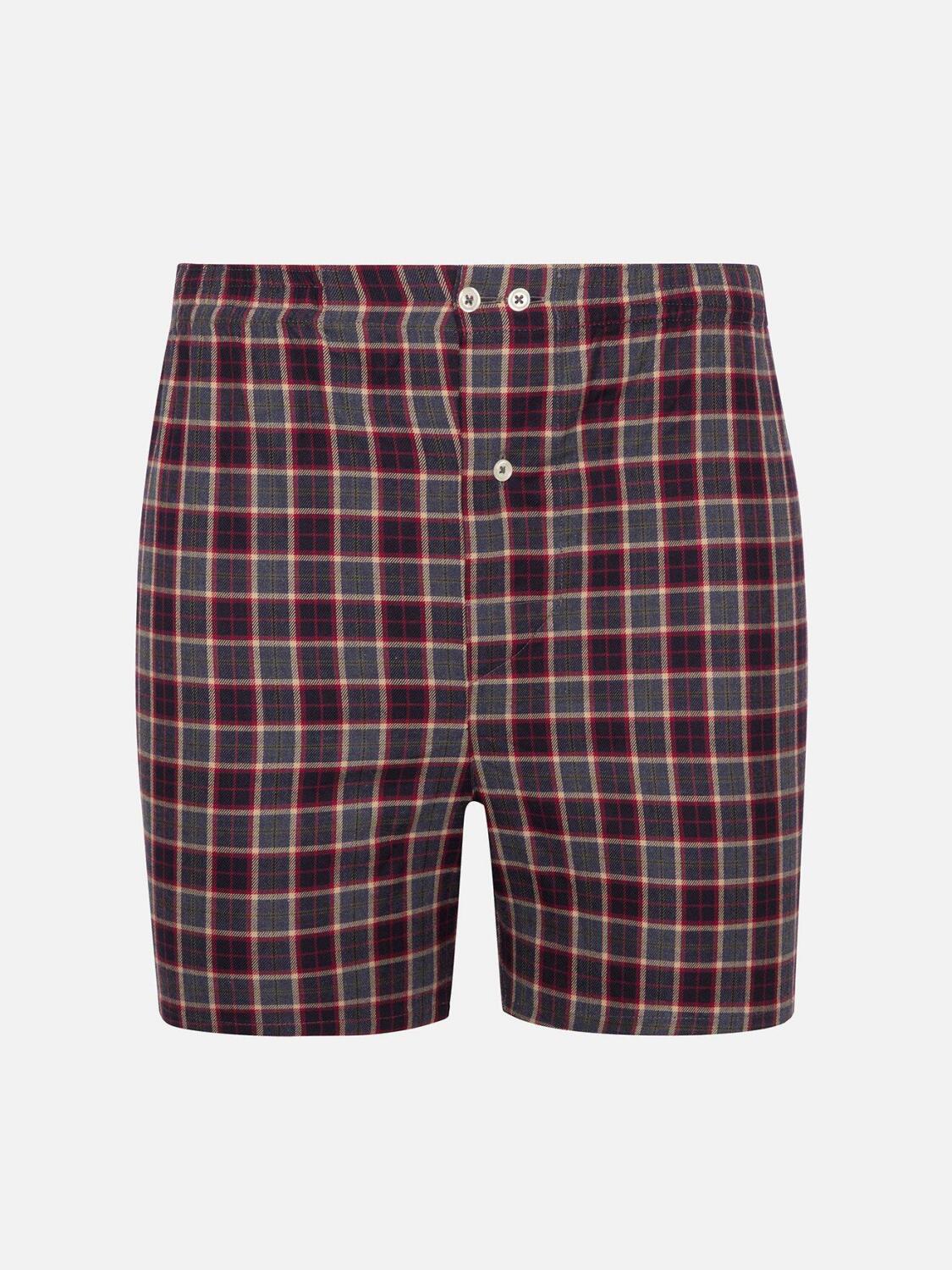 Elton navy boxer shorts with printed pattern