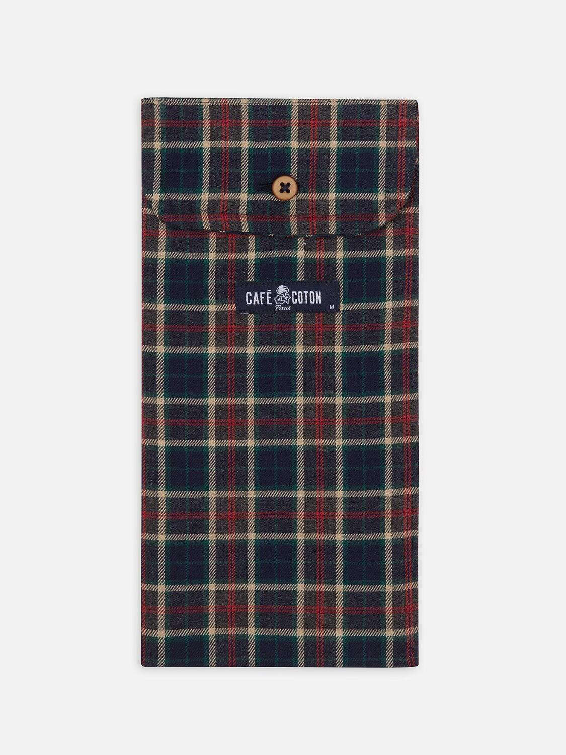 Gary flannel boxer shorts with blue checks