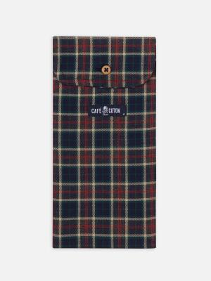 Gary flannel boxer shorts with blue checks
