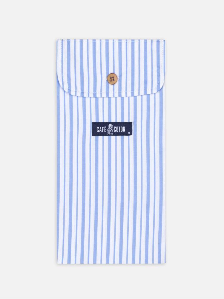 White stripes blue sky herringbones boxer short