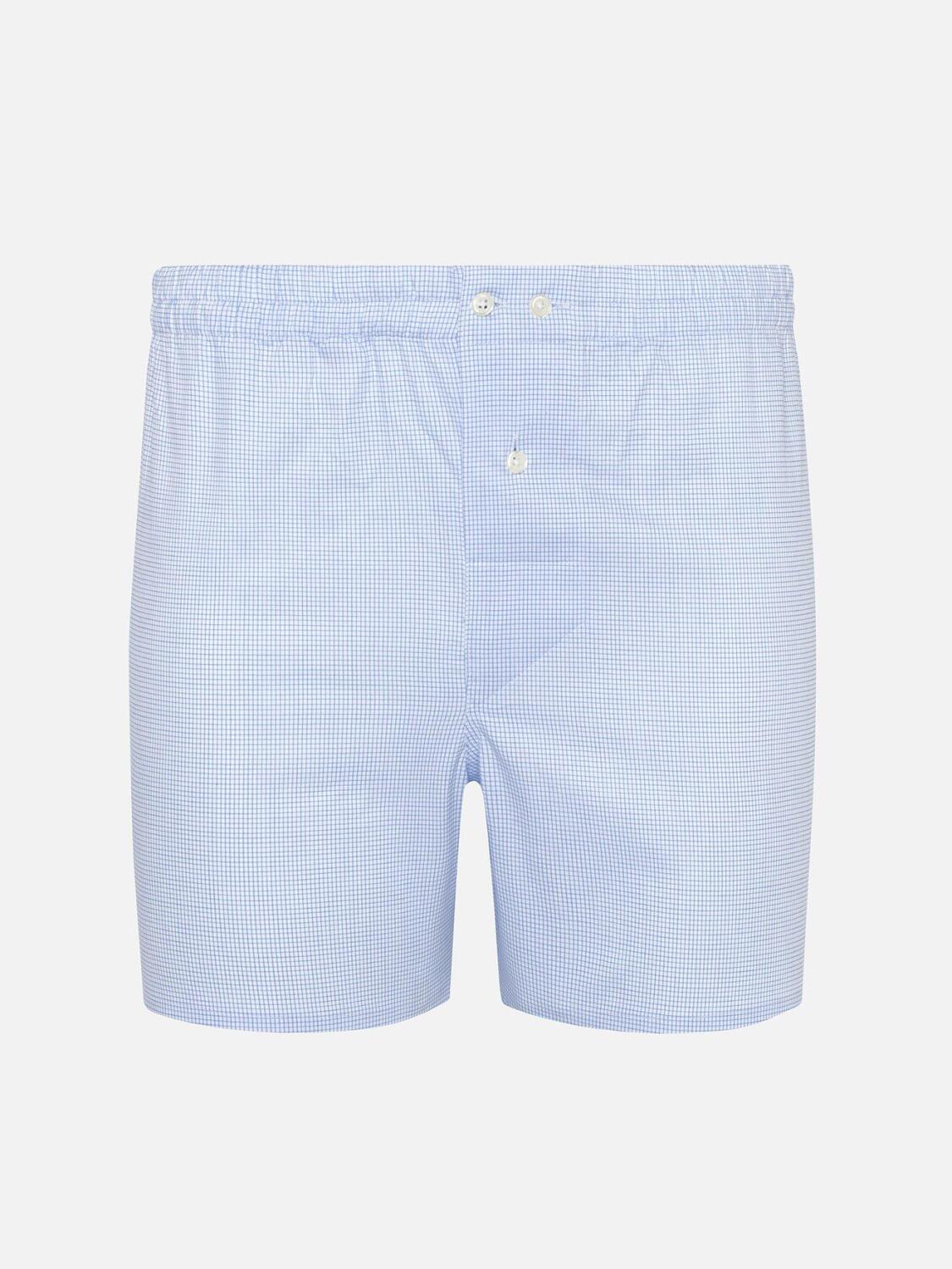 blue sky twill checked boxer