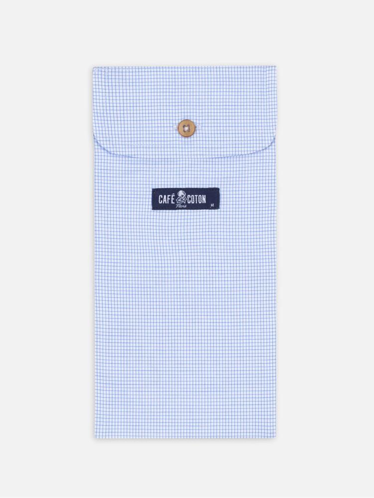 blue sky twill checked boxer