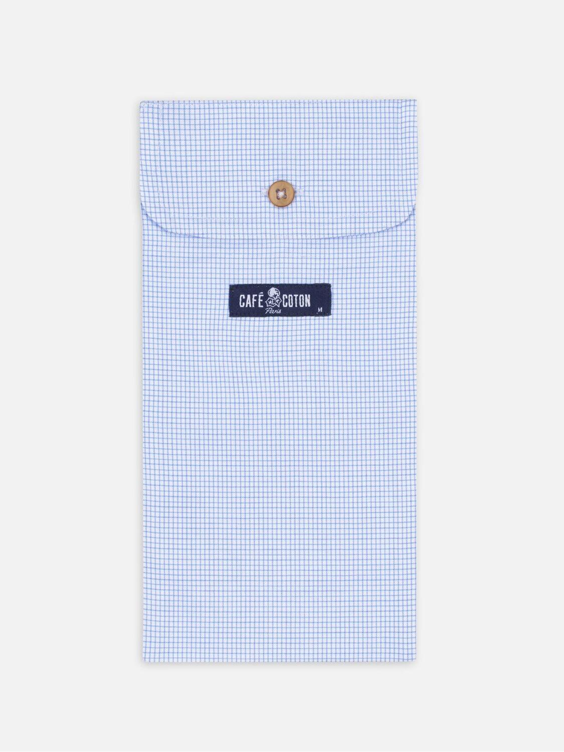 blue sky twill checked boxer