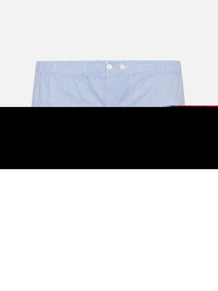 Blue twill checked boxer short