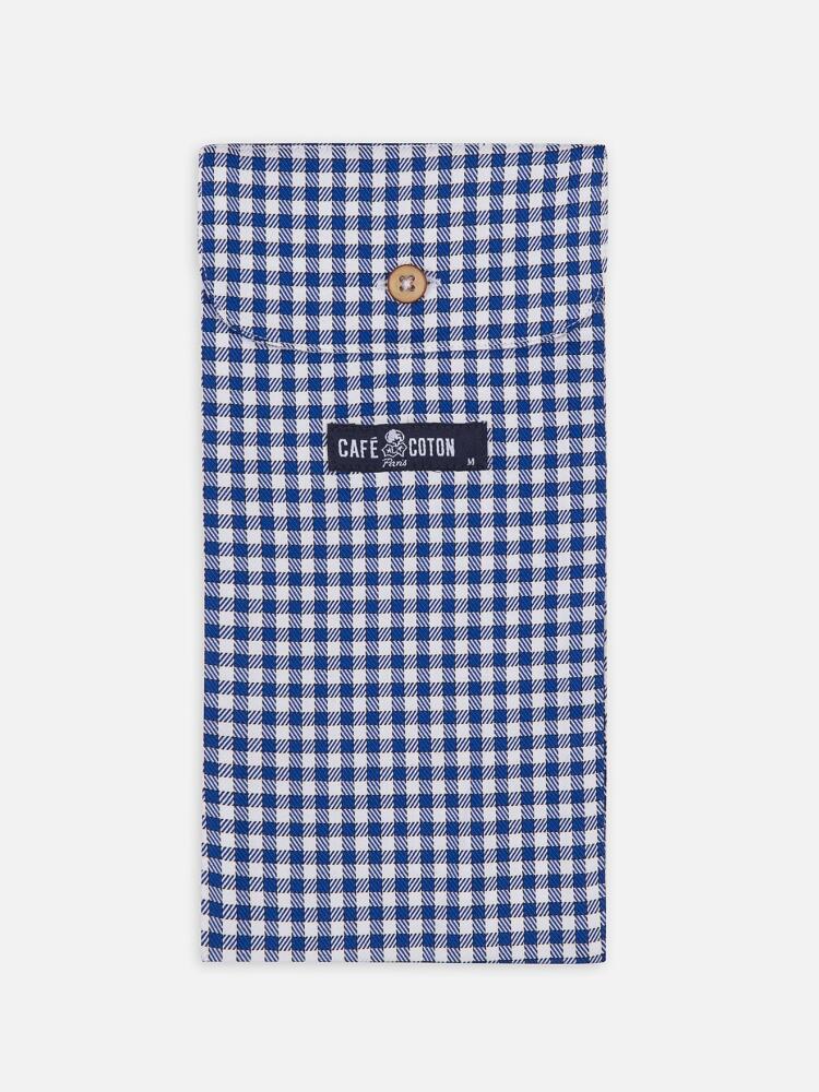 Mark sky blue checkered boxer shorts