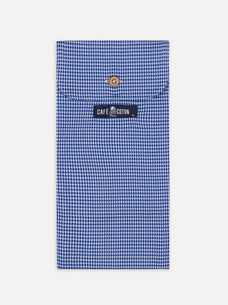 Mark navy blue checkered boxer shorts