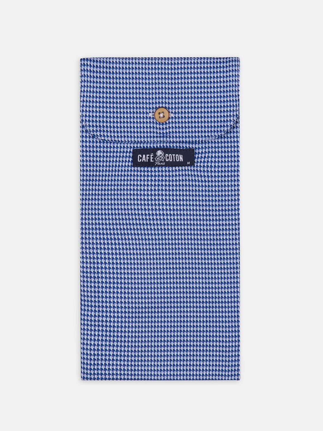 Mark navy blue checkered boxer shorts