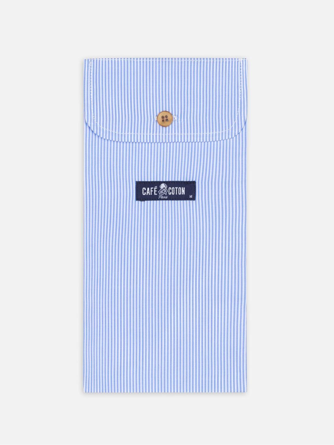 Cale&ccedil;on Menthon &agrave; rayures ciel