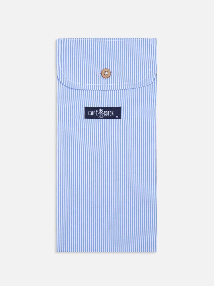 Cale&ccedil;on Menthon &agrave; rayures ciel