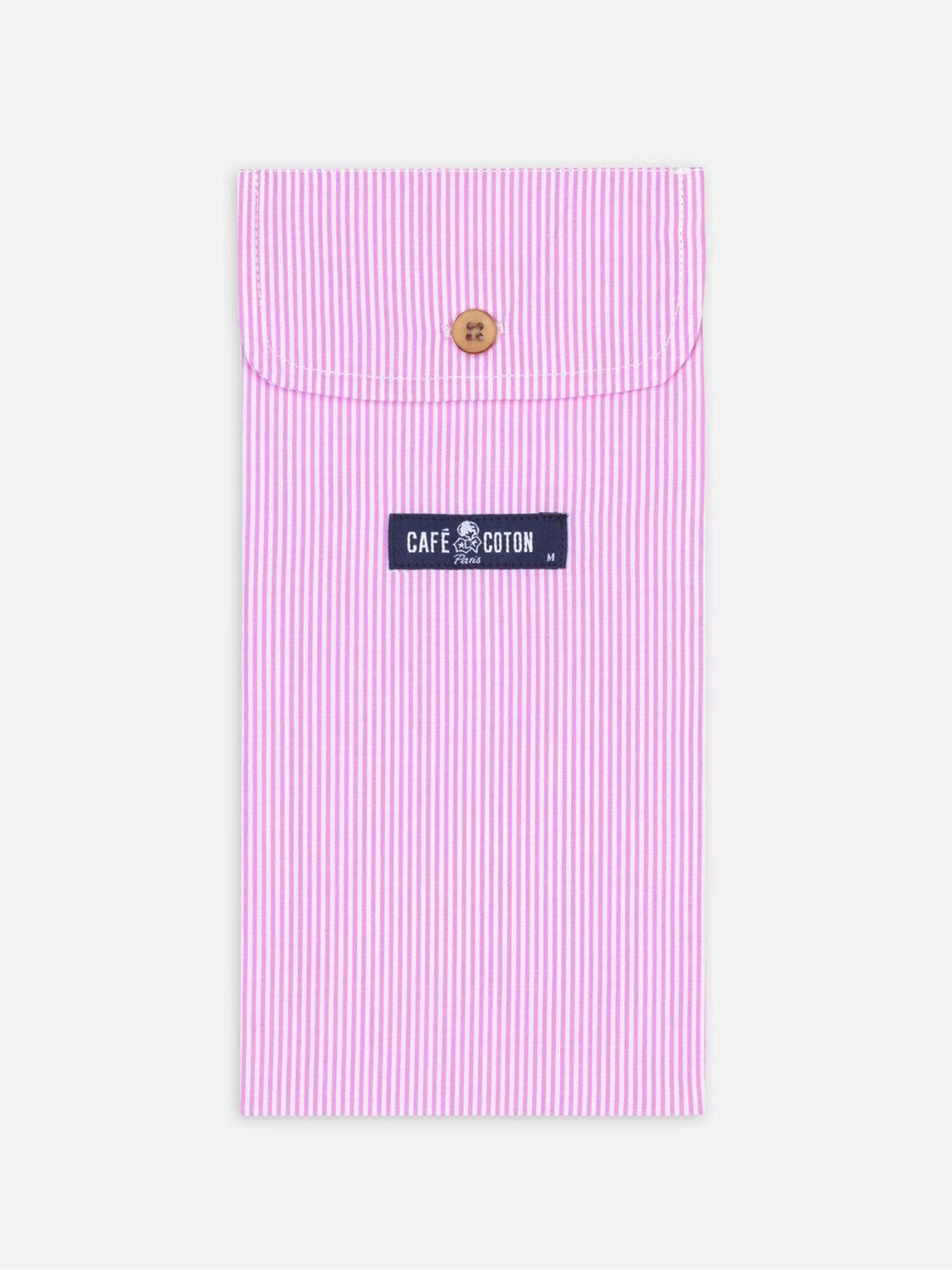 Cale&ccedil;on Menthon &agrave; rayures roses