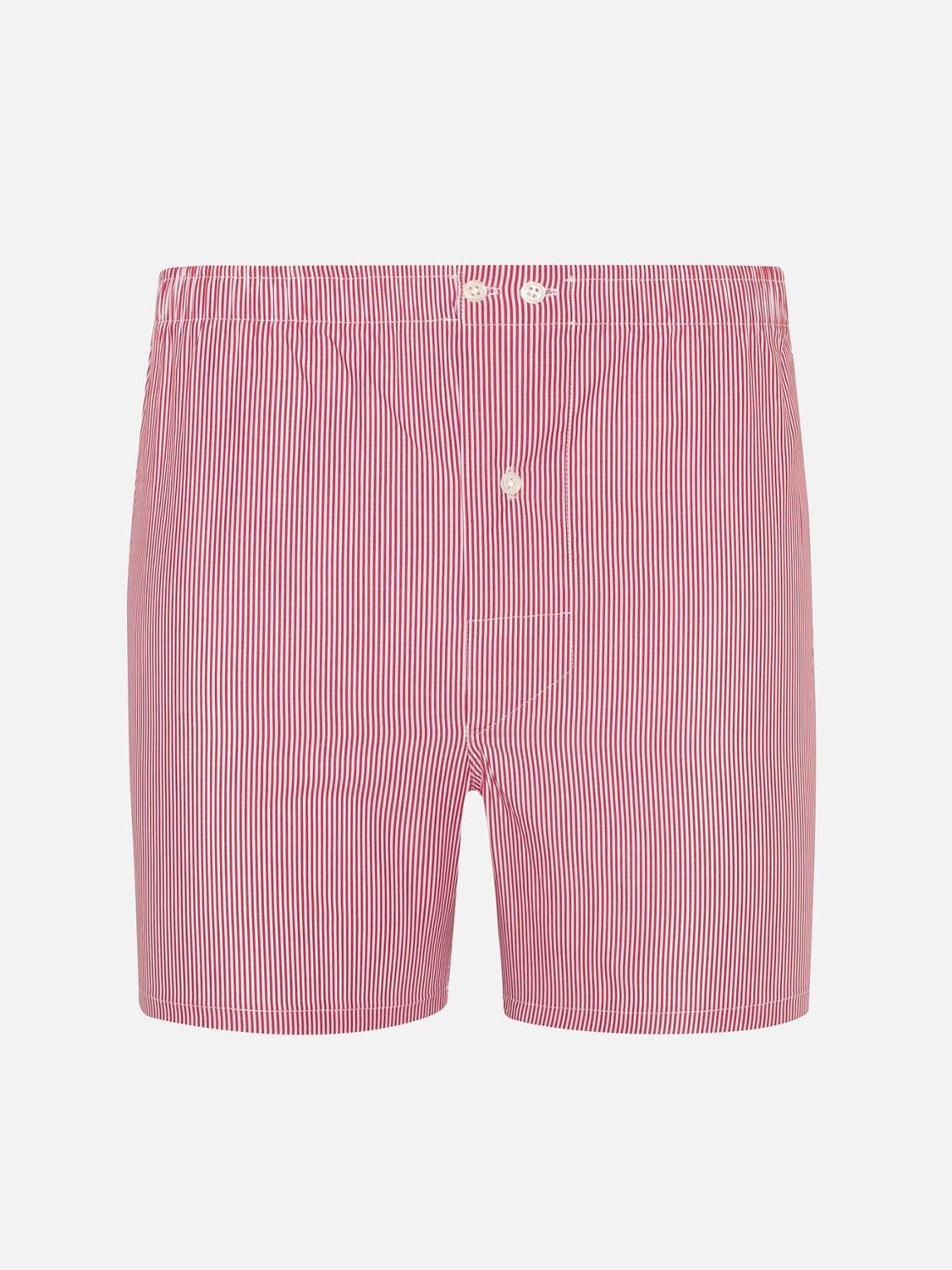 Red stripes popelin boxer short