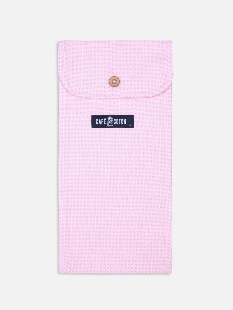 boxer in pink basket weave