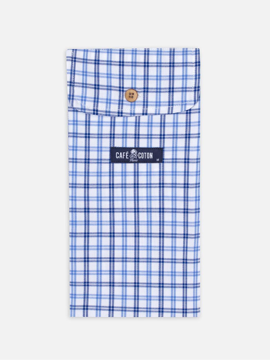 Cale&ccedil;on Olson carreaux bleut&eacute;s