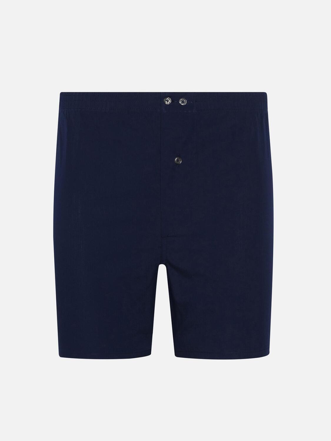 Navy poplin boxer shorts