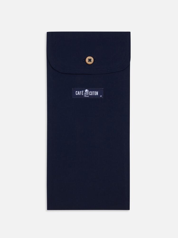 Navy poplin boxer shorts