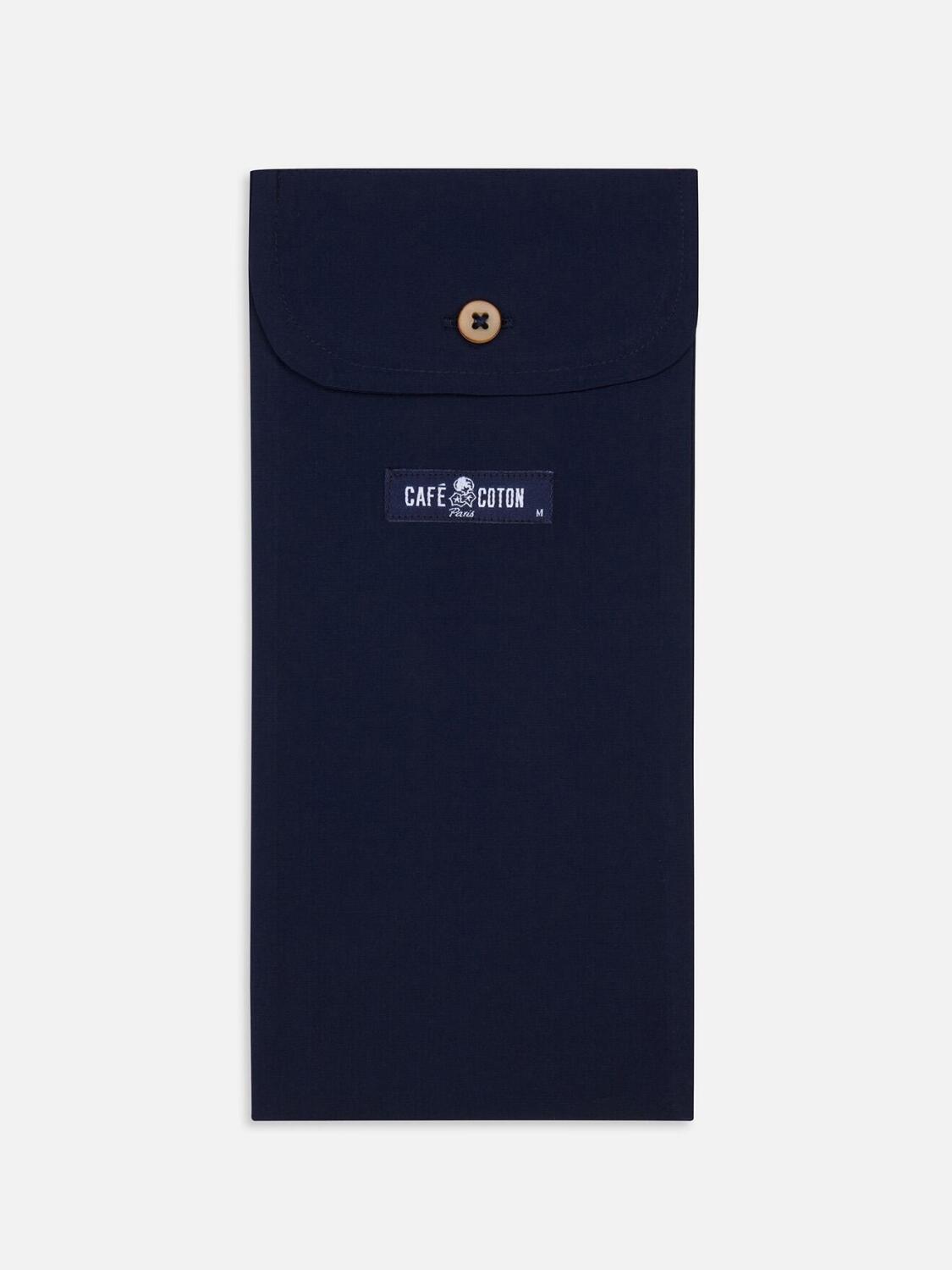 Navy poplin boxer shorts
