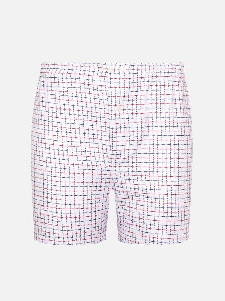 Sean navy and sky blue checkered boxer shorts