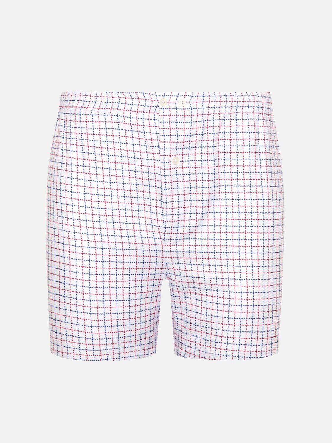 Sean navy and sky blue checkered boxer shorts