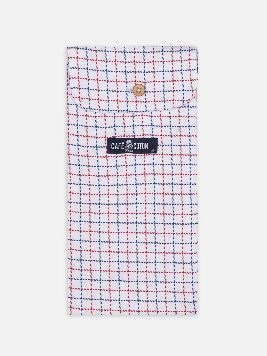 Sean navy and sky blue checkered boxer shorts