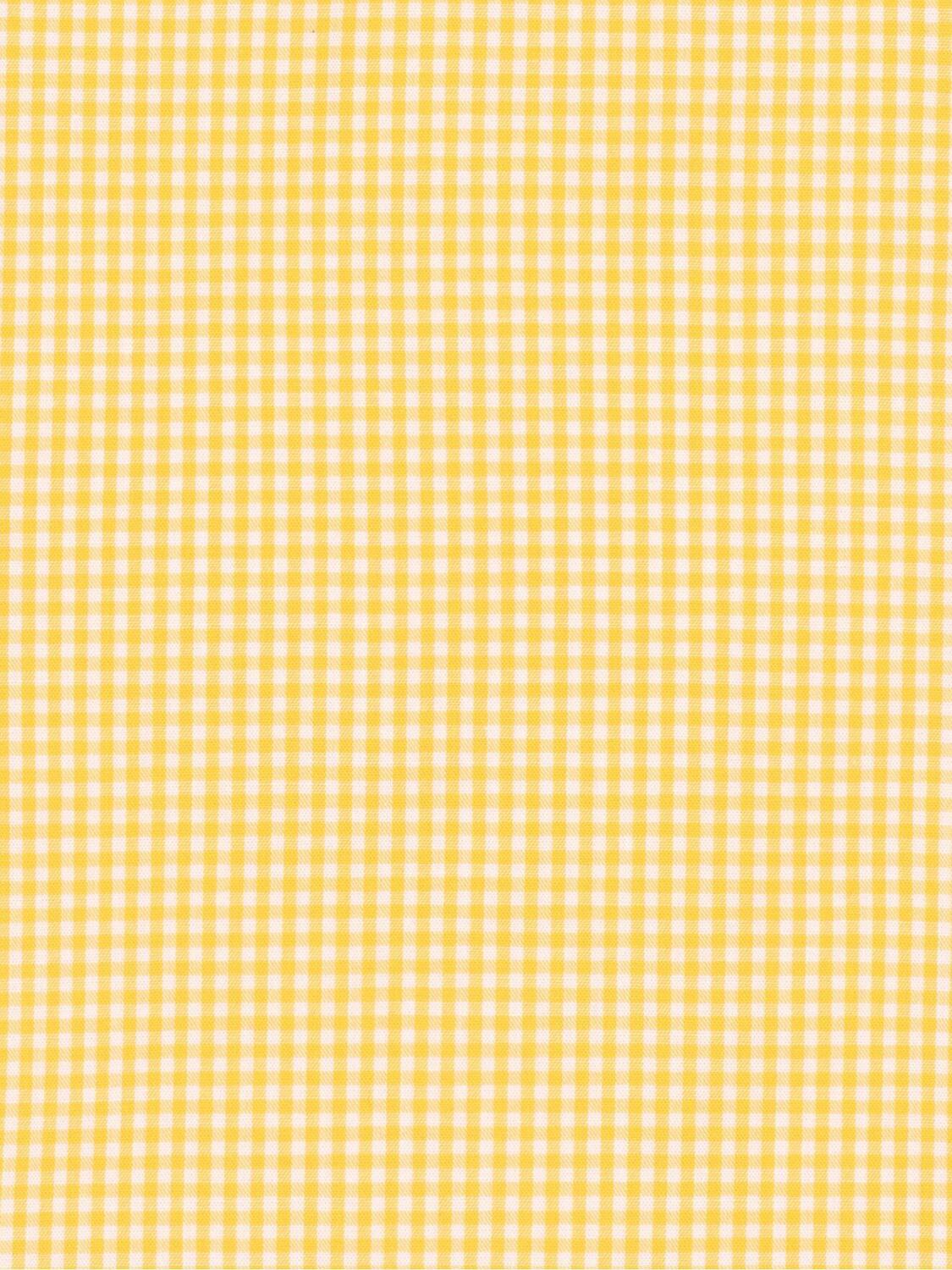 Cale&ccedil;on en popeline &agrave; carreaux vichy jaunes